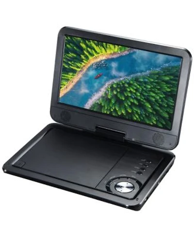Impecca Portable Dvd Player With Swivel Screen Usb Sd Slots Black