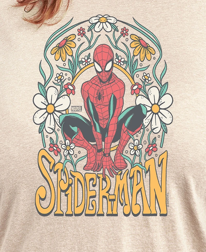 Hybrid Apparel Plus Marvel Spider-Man Graphic Crew Neck Tee