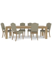 7pc Dining Set (Davie Rectangular Table & 6 Jesilyn Chairs)