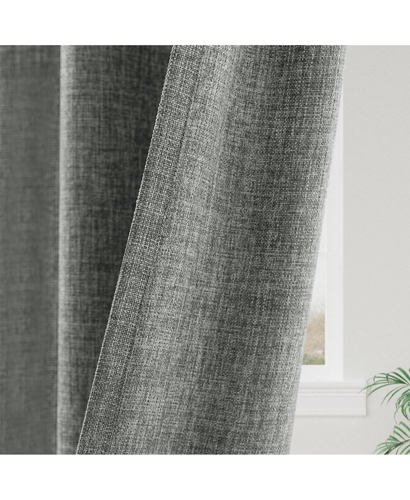 Garrett Textured Tie Knots Curtains Pair