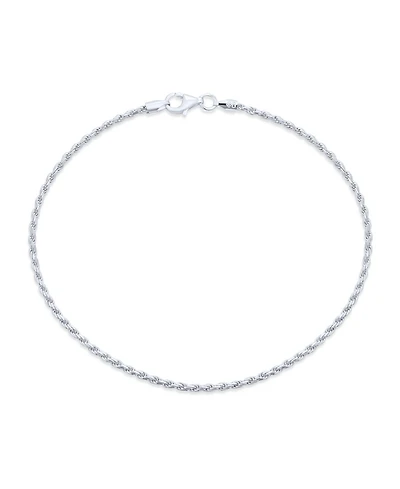 Bling Jewelry Strong Cable Rope Chain Anklet Ankle Bracelet Yellow Gold Plated .925 Sterling Silver