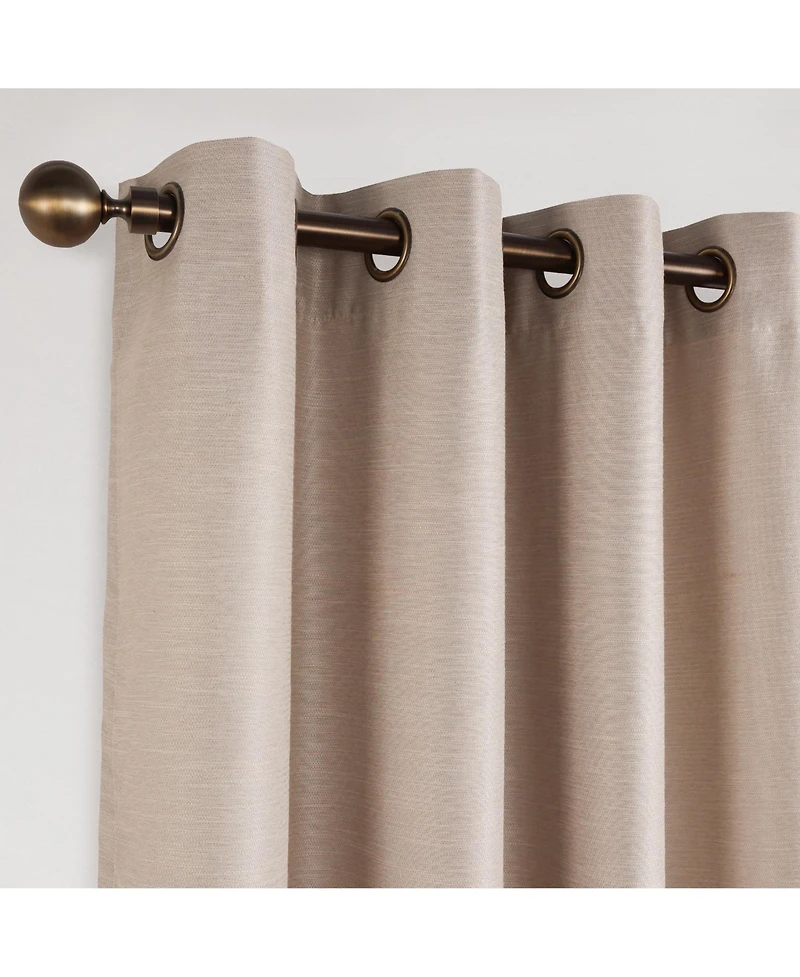 Texture Room Darkening Grommet Curtains Pair