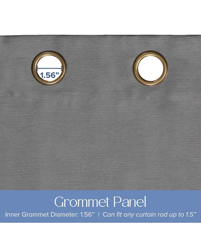 Texture Room Darkening Grommet Curtains Pair