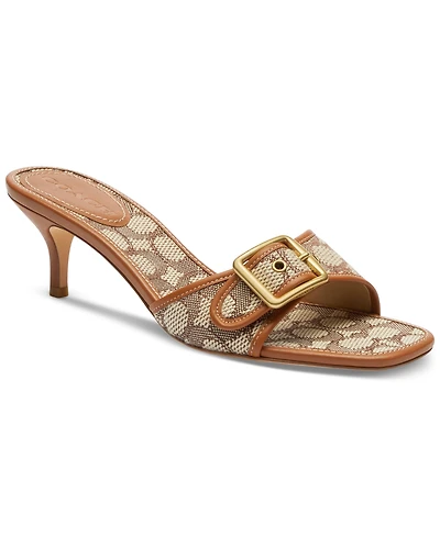 Coach Women's Margot Kitten-Heel Slide Sandals