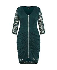 City Chic Plus Lacey Zip Dress