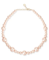 Charter Club Gold-Tone Pink Imitation Pearl All-Around Necklace, 17" + 2" extender, Exclusively at Macy's
