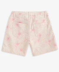 Epic Threads Little & Big Girls Floral-Print Denim Midi Shorts, Exclusively at Macy's