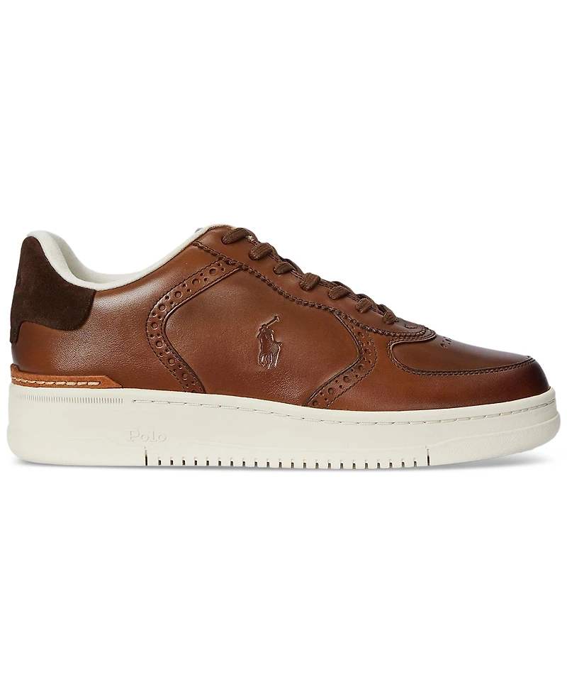 Polo Ralph Lauren Men's Masters Court Burnished Leather Sneaker