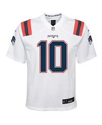 Nike Big Boys and Girls Drake Maye White New England Patriots Game Jersey