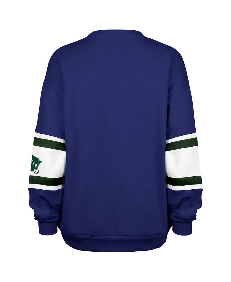 '47 Brand Women's Royal Milwaukee Bucks 2024/25 City Edition Steadfast Paneled Pullover Sweatshirt