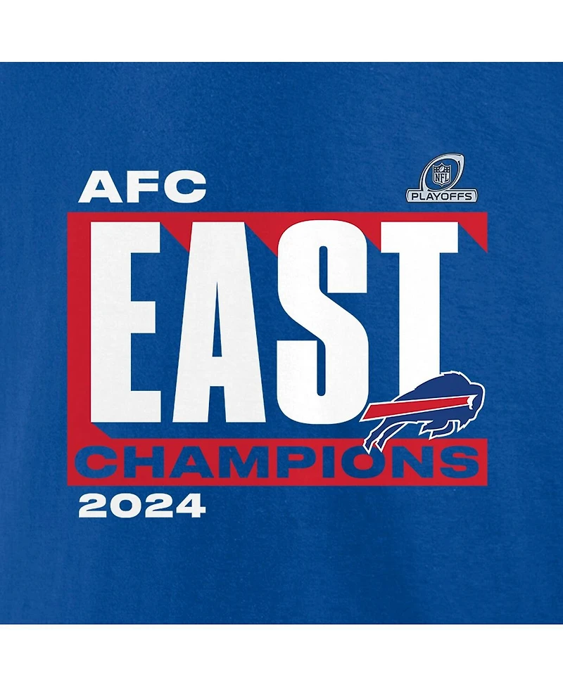 Fanatics Men's Royal Buffalo Bills 2024 Afc East Division Champions Big Tall Conquer T-Shirt