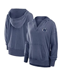 Fanatics Women's Navy Penn State Nittany Lions Initiative Snow Wash French Terry V-Neck Pullover Hoodie