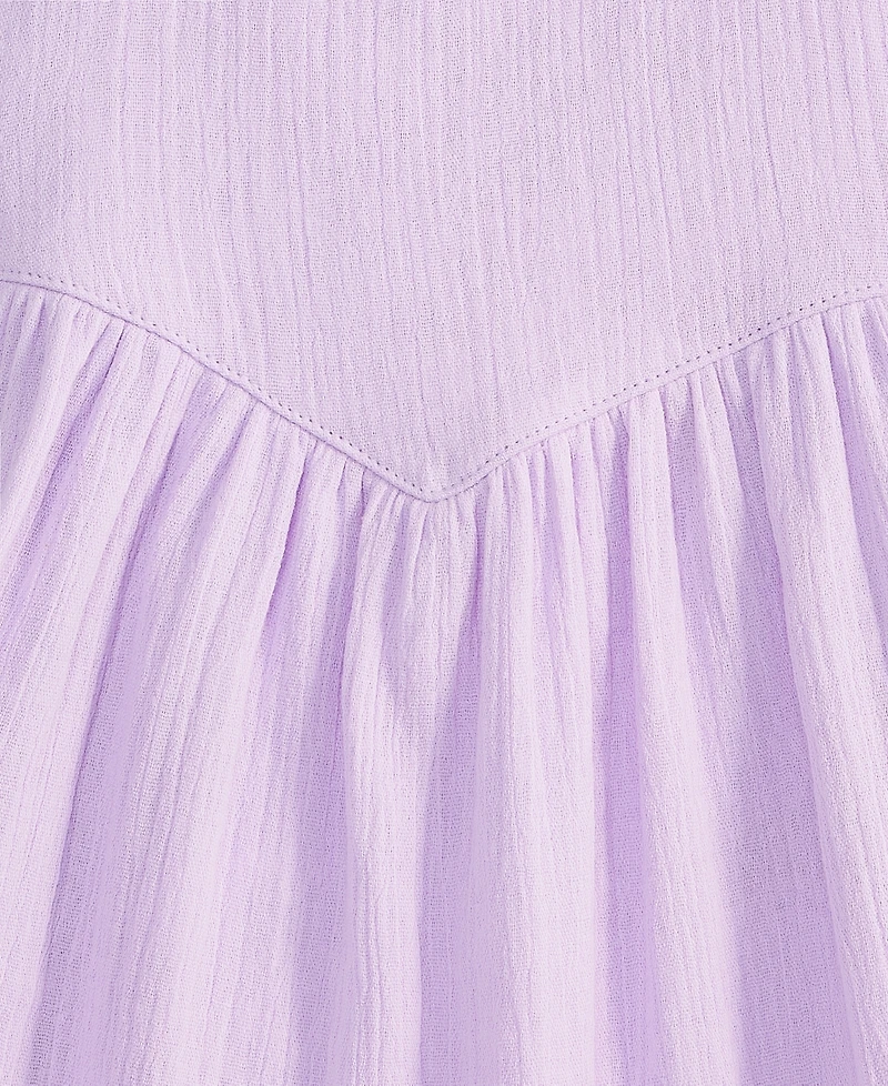 Epic Threads Girls Lilac Moon Solid Gauze Sleeveless Dress, Toddler, Exclusively at Macy's
