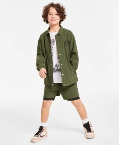 Epic Threads Little Big Boys Pickleball Club Coach Jacket Los Angeles Graphic T Shirt Layered Look Shorts Exclusively At Macys