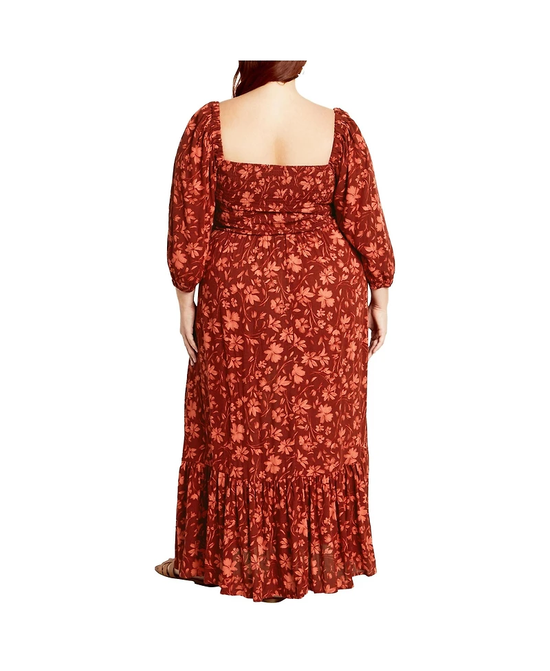 Plus Kaylee Print Maxi Dress