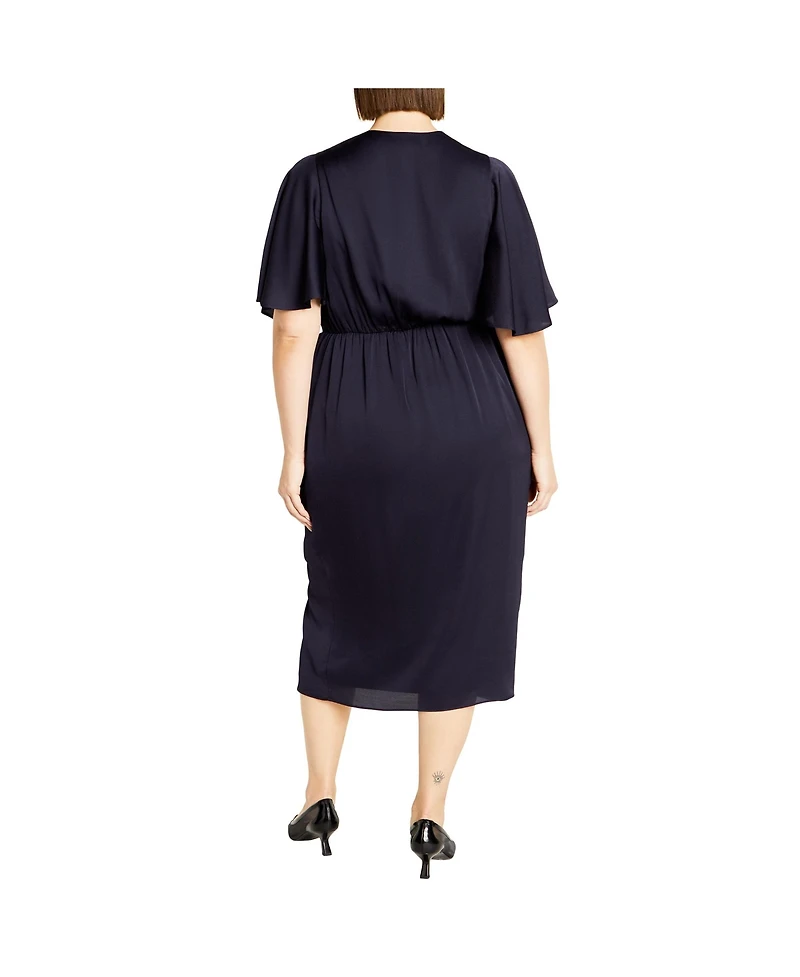 City Chic Plus Size Soft Ruffle Dress