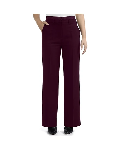 Ellen Tracy Women's Straight Leg Pant with Satin Waistband