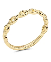 Devata Cable Link Ring in 14K Gold, Size 6, approx. 1.5 grams.