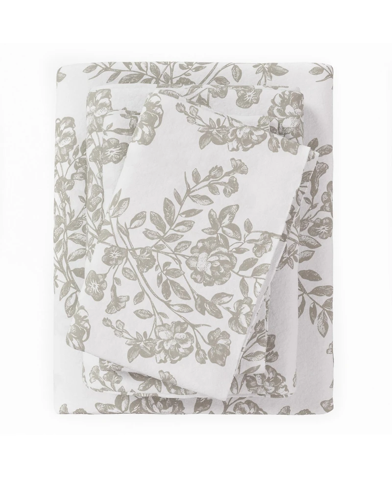 Linery & Co. 100% Turkish Cotton Flannel Printed Sheet Set