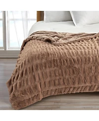 Linery & Co. Faux Fur Reversible Throw Blanket
