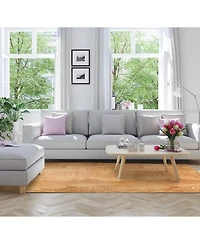 Sorbus Interlocking Floor Mat Pine Wood Print 16 Pieces 12x12