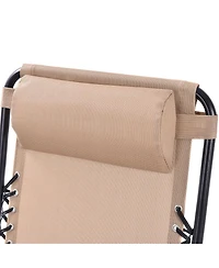 Slickblue Set of 2 Folding Outdoor Zero Gravity Lounge Chair Recliner