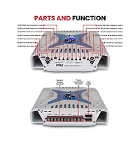 Pyle 4-Channel Marine Amplifier, 1000 Watt, Bridgeable, Waterproof, Elite Series