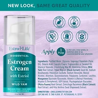 Advanced Estro-Life Balancing Skin Cream for Women | Cosmetic Skin Cream with Estriol, Wild Yam, Black Cohosh, Vitamin A, Black Currant Oil & Manganes