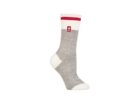 Heat Holders Ultra Lite Lana Cream Block Twist Crew Socks