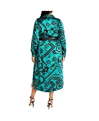 City Chic Plus Sienna Print Dress