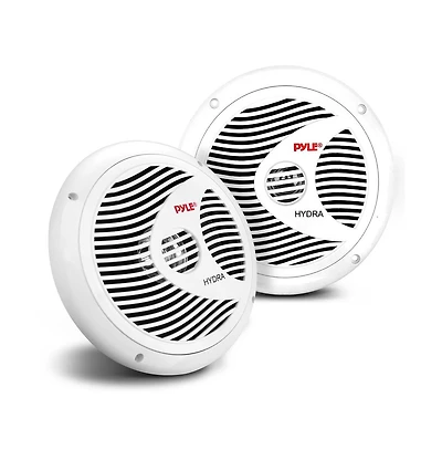 Pyle 8" Waterproof Marine Component Speakers - 180 Watt, White