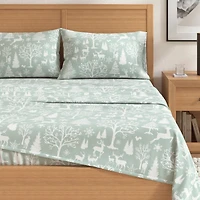 Linery & Co. Ultra-Soft Turkish Cotton Flannel Lodge Print Sheet Set