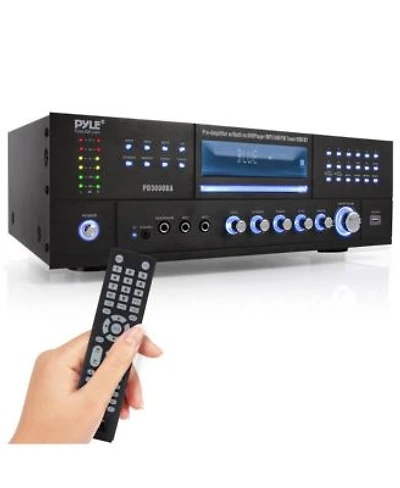 Pyle Bluetooth Home Theater Amplifier Receiver Audio Video Receiver System With Cd Dvd Player Am Fm Radio Mp3 Usb Reader 3000w Max