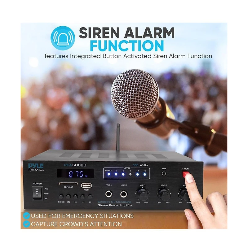 Pyle Bluetooth Public Address Amplifier