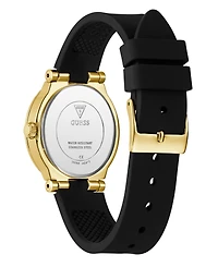 Guess Women's Analog Black Silicone Watch, 32mm