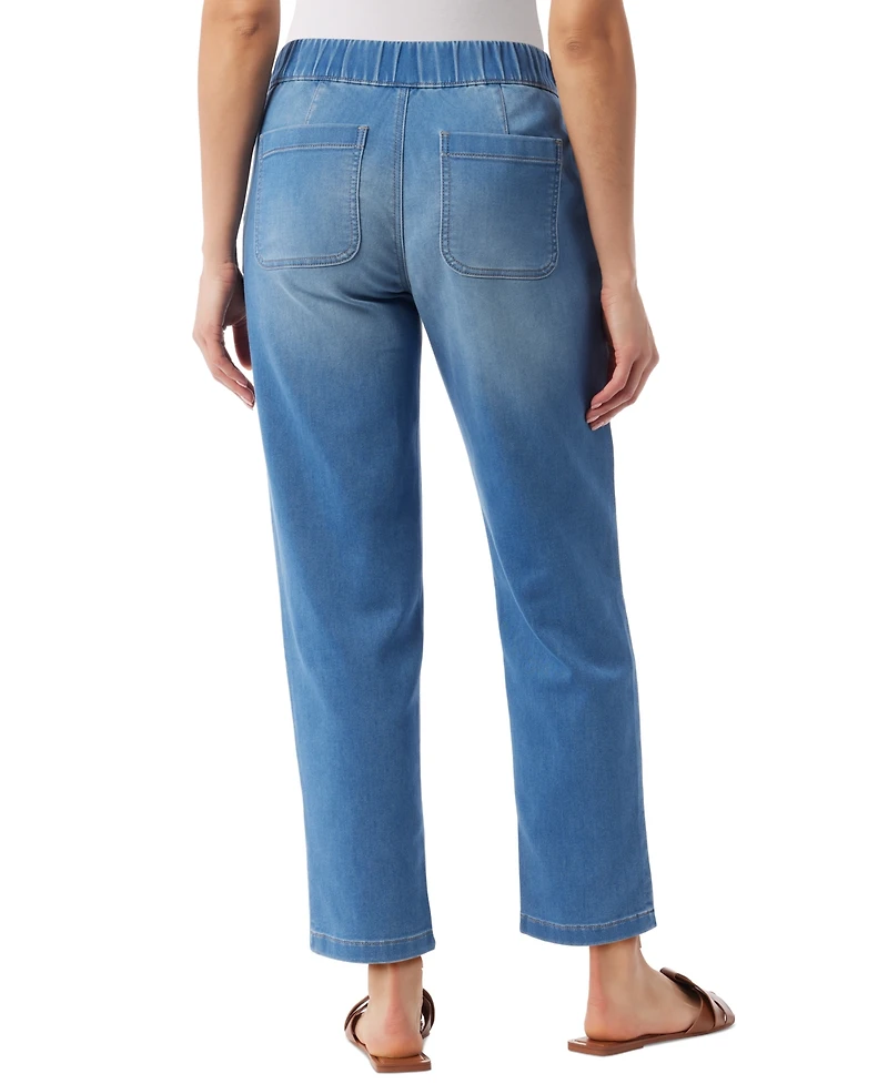 Gloria Vanderbilt Women's Knitology Anya Drawstring Straight-Leg Jeans