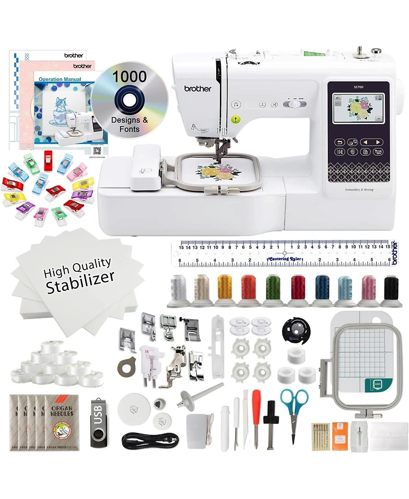 SE700 Embroidery & Sewing Machine with Starter Bundle