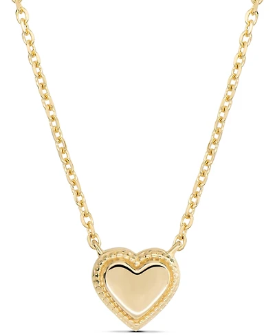 Devata Sweet Heart Chain Necklace in 14K Gold, 16 in adj to 18 in, approx. 4.3 grams.