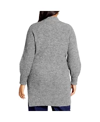 City Chic Plus Longline Split Sweater