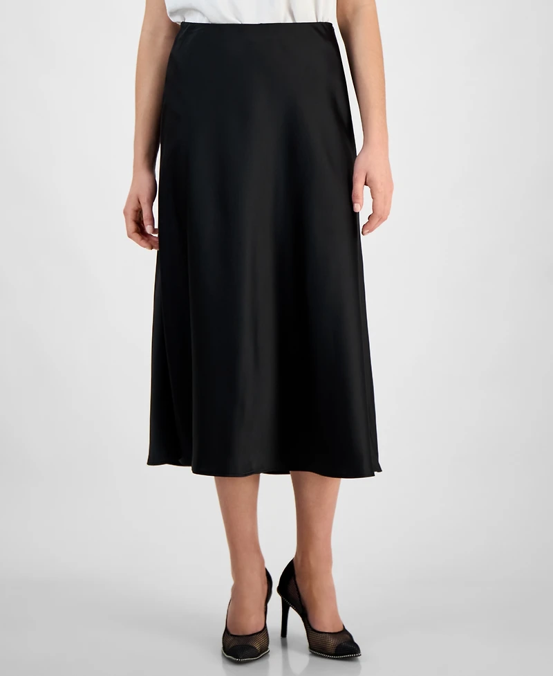 Bar Iii Women's Satin Pull-On Midi Skirt, Exclusively at Macy's