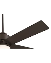 Casa Vieja 52" Grand Palm Indoor Outdoor Ceiling Fan 5 Blade Led Light Remote Control Oil Rubbed Bronze Finish Bedroom Damp Rated