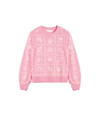 Chinti & Parker Women's La Mer Printed Wool Cashmere Sweater