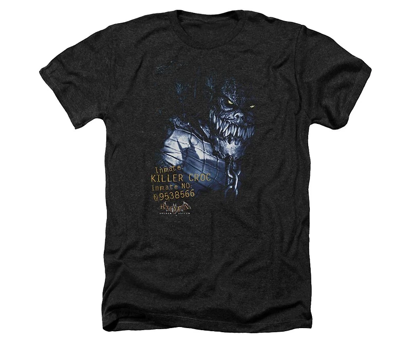 Batman Arkham Asylum Mens Killer Croc Adult Heather Tee / T-Shirt