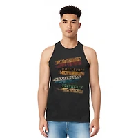 Harry Potter Mens Burnt Banners Adult Tank Top