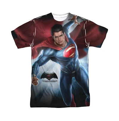 Batman V Superman Mens Light Short Sleeve Adult Poly Crew Tee / T-Shirt