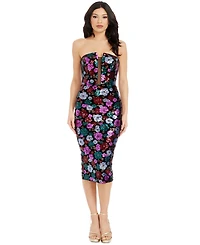 Dress the Population Women's Sequin Mesh Panel Erica Dress