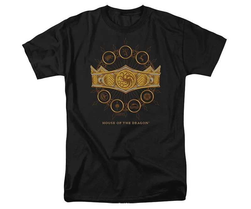 House Of The Dragon Men's Crown Short Sleeve Adult Tee / T-Shirt