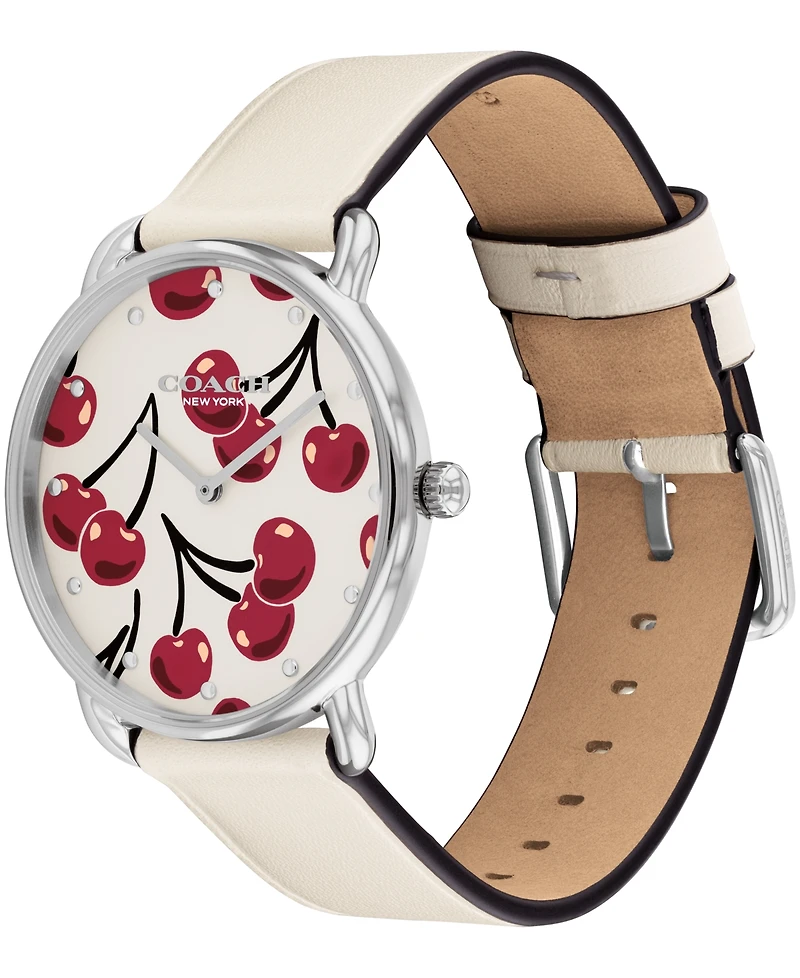 Coach Women's Elliot Chalk Leather Strap Watch, 36mm