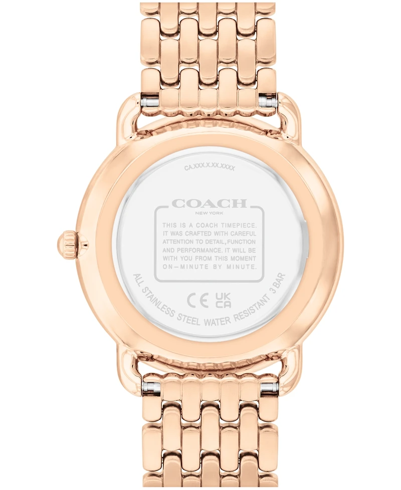 Coach Women's Elliot Rose Gold Tone Stainless Steel Bracelet Watch, 36mm
