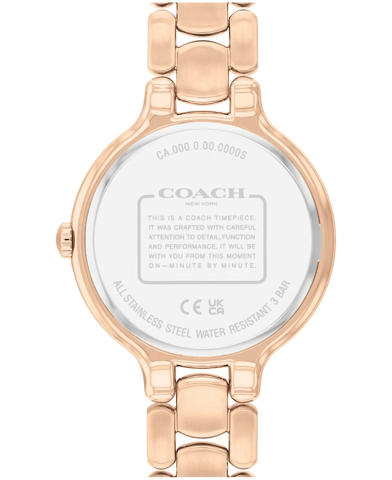 Coach Women's Chelsea Rose Gold Tone Stainless Steel Bracelet Watch, 36mm